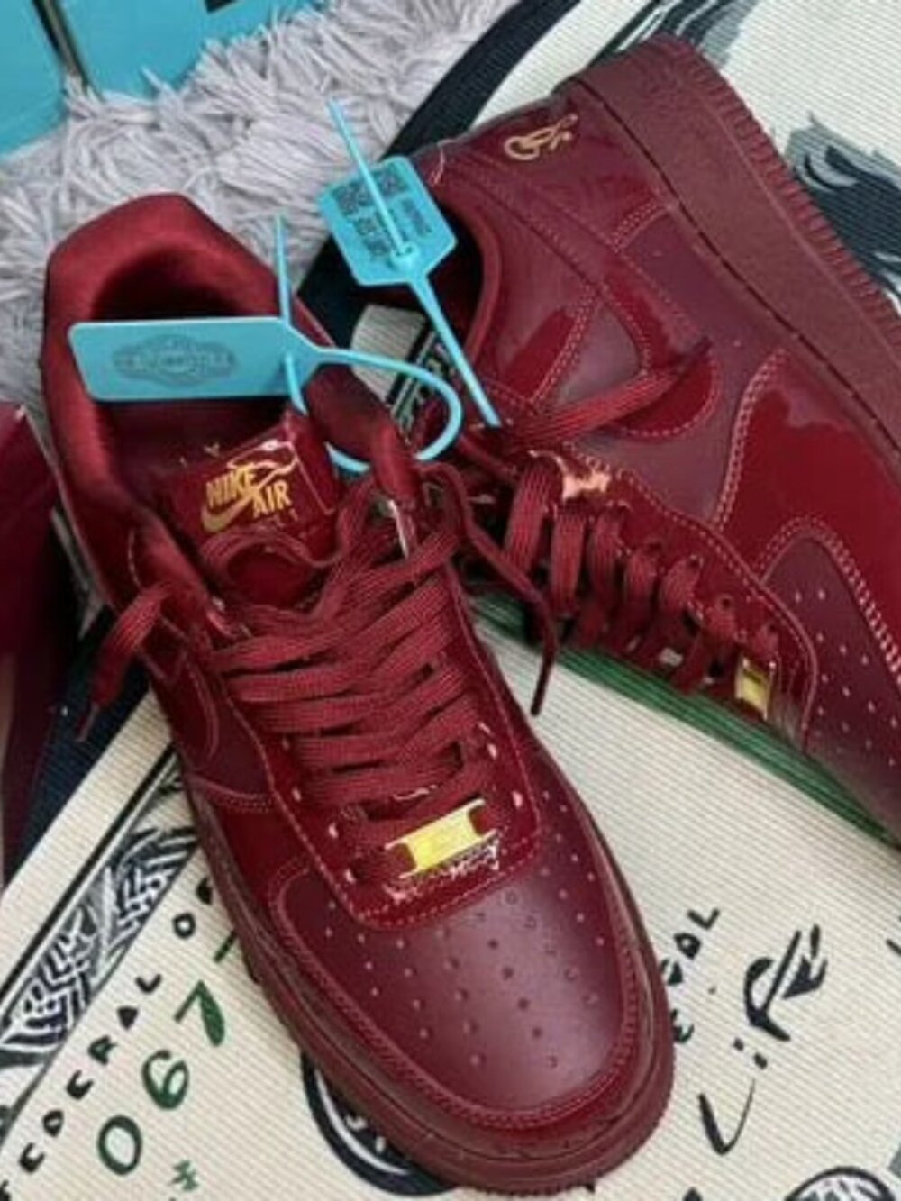 Nike Air Force 1 Low Deep Burgundy Patent Leather